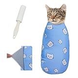 Supet Cat Wrap for Cutting Nails, 2026 Self-Adherent Cat Grooming Wrap, Anti-Escape Calming Cat Swaddle Wrap for Medicine, Nail Clipping, Teeth Brushing, Ear Cleaning