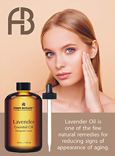 First Botany Cosmeceuticals Lavender Oil with a Glass Dropper, 4 oz (Natural Isolates)