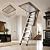 22.5x54 Inch Pull Down Attic Ladder with Insulated Cover, Attic Access Ladder with Aluminum Frame & Zippered Seal, Tall Ladders for Home High Ceilings Up to 10 Ft 3 in