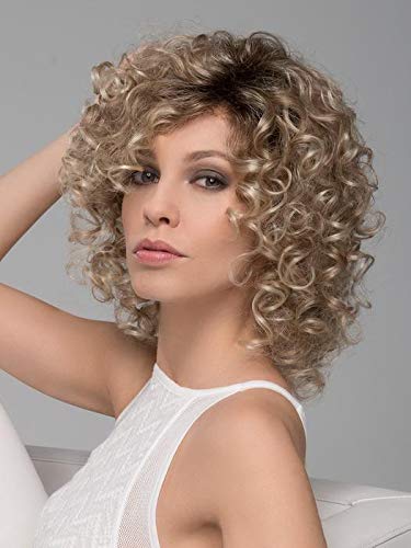 Jamila Plus Wig Color Hot Mocca Rooted - Ellen Wille Wigs 7" Mid Length Curly Volume Templae Lace Front Synthetic Natural Hairline Average Cap Bundle MaxWigs Hairloss Booklet