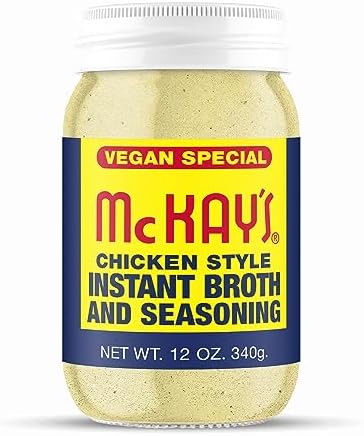 McKay’s Vegan Chicken Seasoning – Plant‑Based Chicken‑Style Bouillon & Broth Powder, Gluten‑Free Savory Cooking Seasoning for Soups, Sauces & Marinades (12 oz Jar)