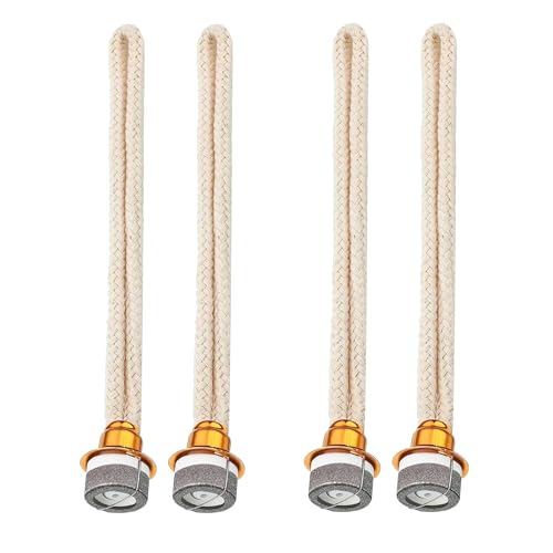 4 Stück Docht für Lampe, Öllampe Docht Ersatz Luft Kontrolle Katalytischer Brenner Lampe Docht für Brenner Diffusor Aromatherapie Heim Dekoration (4/Gold)