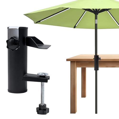 Cisolen Abrazadera para Sombrilla Soporte de Sombrilla de Balcón Soporte Parasol Balcon para Barandilla Sujeta Paraguas de Jardín para Acampar Playa Patio Balcón Camping