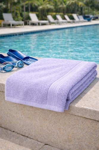 Image of Fitness Mantra Cotton Bath Towel 650 GSM | Heavyweight, Soft & Absorbent | Quick Dry | Large 30 x 60 Inch Towel for Daily Bath Use | 1 Peace| Purple|