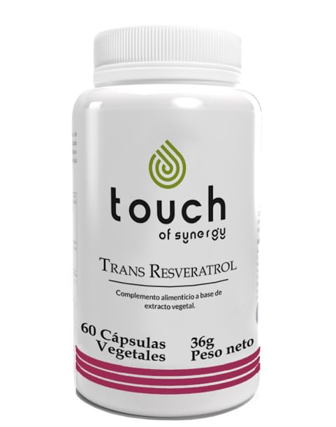 Touch of Synergy - Trans-Resveratrol - Antioxidante, Neutraliza los radicales libres, Previene enfermedades cardiovasculares, Favorece la reducción de peso corporal.