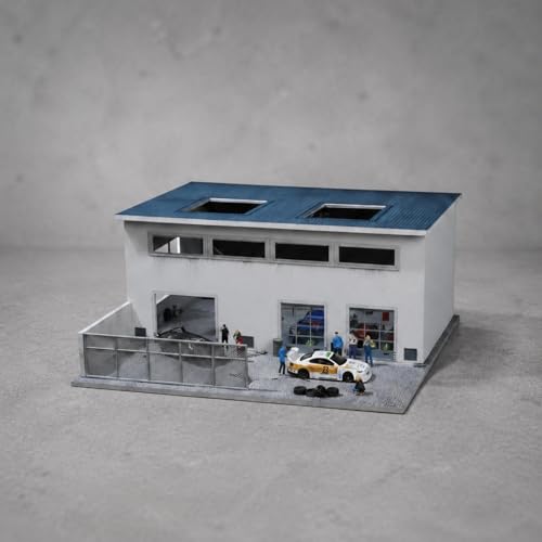 Maquette d'entrepôt 1:64 et diorama d'usine avec base détaillée pour voiture miniature