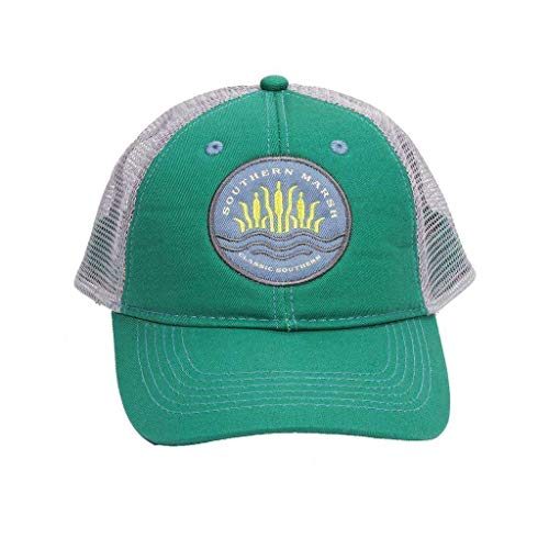 Southern Marsh Trucker Hat Cattail in Bimini Green
