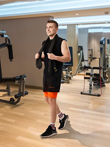 Cheer Mic 2 Pack Microfiber Fast Drying Towel - Lightweight&Compact For Beach, Travel, Yoga Sports, Camping (Large (30"X60")+Small (12"X25"), Black) #TOP4