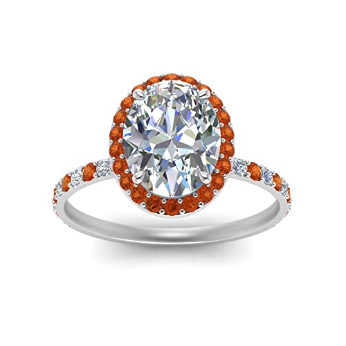 Image of Choose Your Gemstone Oval Halo Ring 925 Sterling Silver Oval Shape Halo Engagement Rings Gemstone Wedding Promise Gift Casual Wear Party Wear Daily Wear Office Wear US Size 4 to 12