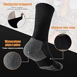 Niorasen Skarpety Męskie Damskie 6 Par Oddychające Bawełniane Skarpety Turystyczne, Sportowe, Trekkingowe, Wyściełane Skarpety Do Biegania I Tenisa 35-38 43-46 39-42 47-50