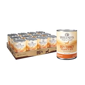 Wellness 95% Turkey Natural Wet Grain Free Canned Dog Food, 13.2-Ounce Can (Pack of 12)