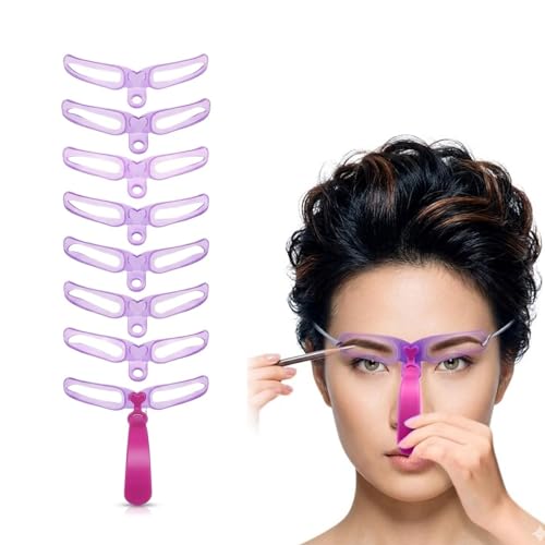 8 Pièces Pochoir Sourcils Réutilisable,Pochoirs Sourcils Réutilisables pour Débutants,Kit DIY...