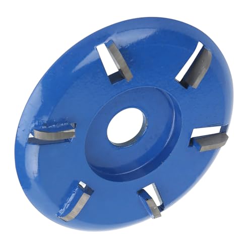 High Hardness Wood 6-Teeth Milling Cutter Angle Grinder Accessory, Easy Installation, for Softwood and Hardwood Polishing, Alloy Steel Material (Curved Blade)