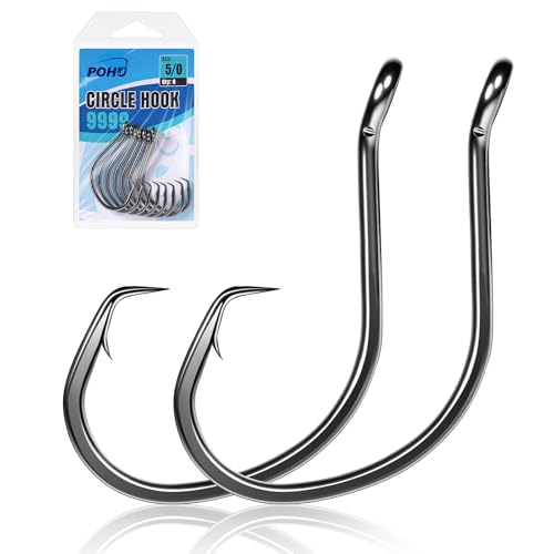 Circle-Hooks-for-Catfish,4X Strong Live Bait Non-Offset Wide Gap Hook