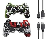 Wireless Controllers Replacement for PS-3 Controller 2 Pack Compatible with Playstation 3 Console...