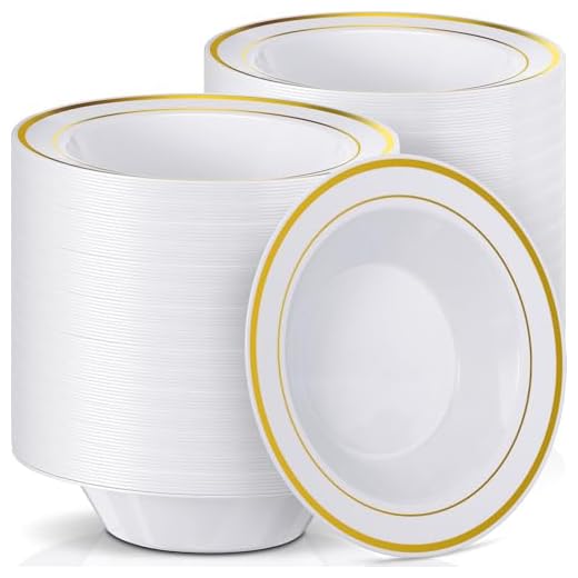 Jinei 150 Disposable Plastic Bowls