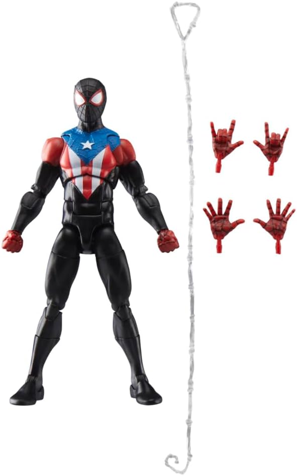 Legends Series Gamerverse Miles Morales Boricua Suit, Figura de acción coleccionable de 6 pulgadas inspirada en el videojuego Spider-Man 2