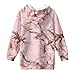 Binienty Kids Pink Camo Hunting Hoodie Sweatshirt, Fashion Long Hooded Sweater Tops Cozy Soft Kangaroo Pocket Pullover Hoodies for Boys Girls Outdoor Activities, Size 5-6