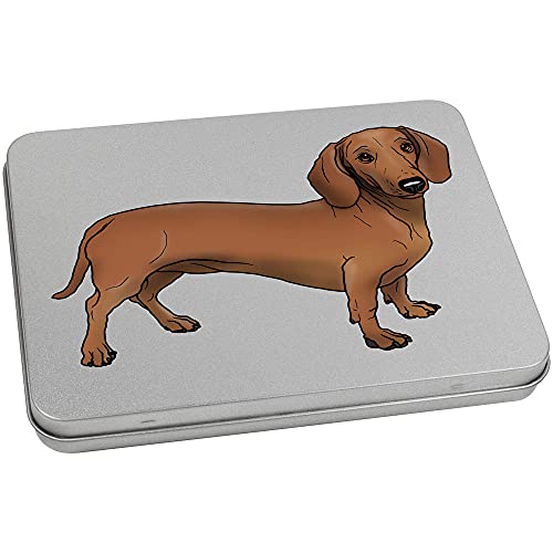 Azeeda 170mm 'Dachshund' Metal Hinged Tin/Storage Box (TT00153458)
