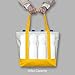 TOPDesign 1-Pack Canvas Tote Bag with an External Pocket, Reusable Grocery Shopping Bag, Top Zipper Closure, Daily Essentials (Yellow/Natural)