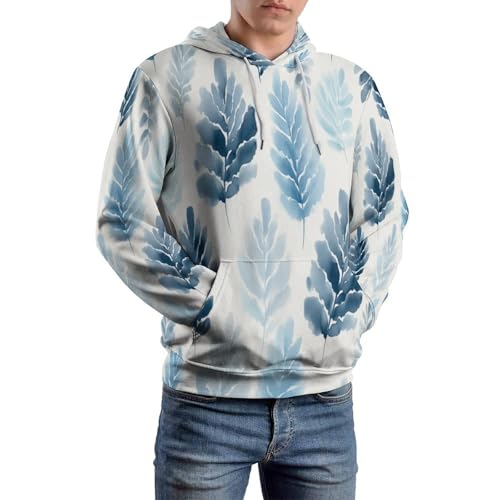 Sweat à capuche imprimé Harajuku 3D vêtement unisexe feuilles aquarelle