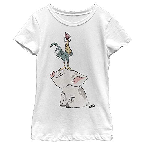 Disney Moana Pua Girl's Solid Crew Tee
