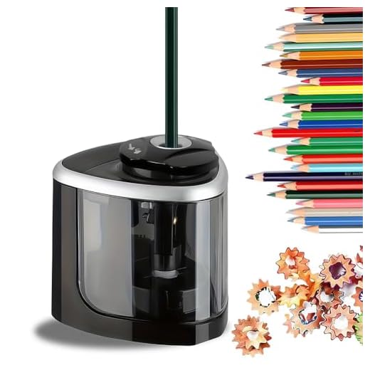 Apontador de lápis operado por bateria, afiação rápida, adequado para NO.2/desenho/lápis de cor (6-9 mm), apontador de lápis elétrico portátil (preto sem bateria)