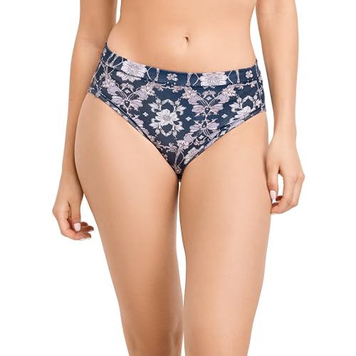Coton stretch respirant et coupe haute Jockey femme coloris Damas
