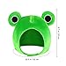 Amosfun Cute Plush Frog Hat Big Eye Frog Cap Funny Hat for Halloween Novelty Party Dress up Cosplay Costume