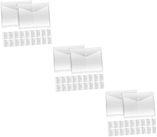 VILLCASE 60 Peças A4 Transparente Pasta Envelopes Poli Pastas Escolares Organizador De Arquivo Pp Pastas De Plástico Pasta A4 Pasta De Carregamento Lateral Organizador De Pasta De