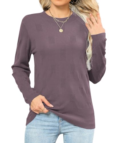 Heymiss Womens Sweaters Long Sleeve Shirts Loose Casual Blouse Lightweight Soft Tunic Tops3