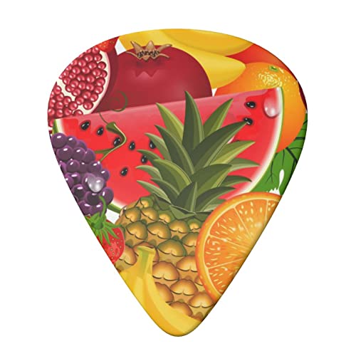 Fresh Fruits Ananas Lot de 6 médiators pour guitare acoustique, guitare électrique, basse, ukulélé – fins, moyens et… - Les Beatles, Paul McCartney, John Lennon, RIngo Starr, George Harrison Fresh Fruits Ananas Lot de 6 médiators pour guitare acoustique, guitare électrique, basse, ukulélé – fins, moyens et… – Image 4