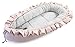 FlooForBaby 100x55cm Riduttore Per Neonati Sacco Nanna Nido Coccolone Sacchi Termici Nido Per Bambini Babynest Fabbricato In EU Certificati OEKO-TEX (Rosa Chiaro)