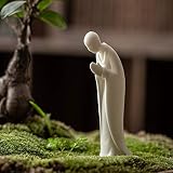 KJYHXX White Porcelain Zen Buddha Statues Creative Monk Figurine Ceramics Crafts Decorative Ornament