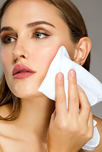 Muss Line 100% Organic Face Cleansing Cloths | Organic Makeup Remover |Face Cleansing Wipes | Muslin Face Cleansing Cloths | Face Cleanser| Dirt Remover For All Skin Type - Pack Of 3 #TOP3