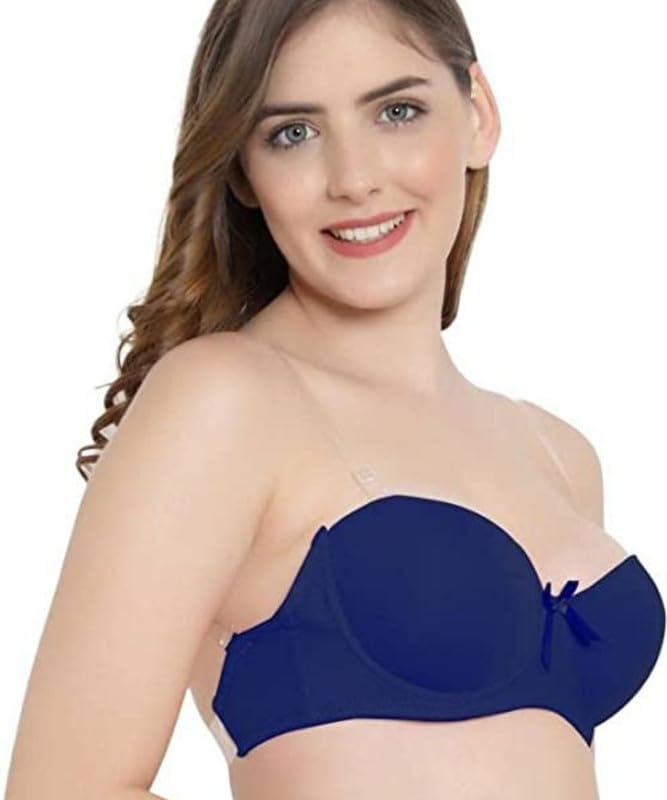 Image of Brachy Women's Polycotton Padded Underwire Strapless Bra Beige