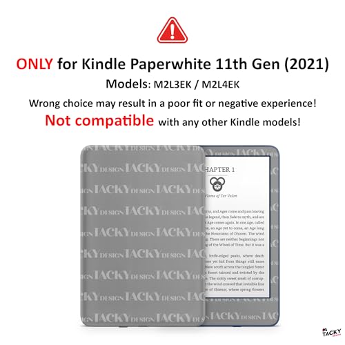 Image of Tacky Design Kindle Paperwhite Skin Wrap, Cream & Orange Skin for Kindle Stickers, Premium Vinyl 3M Full Wrap for Kindle Paperwhite Covers (Kindle Paperwhite (11. Generation, 2021))