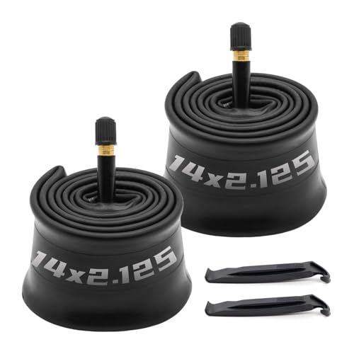 (2 Pack) 14x2.125/2.40 Bike Tubes 14 inch Off-Road Bicycle Inner Tube