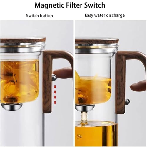 Théière magique en verre avec infuseur à thé et filtration séparée - 4