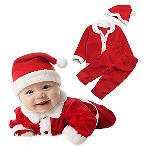 Image of FancyDressWale Santa Claus baby boys Christmas dress Unisex with Cap and Bag