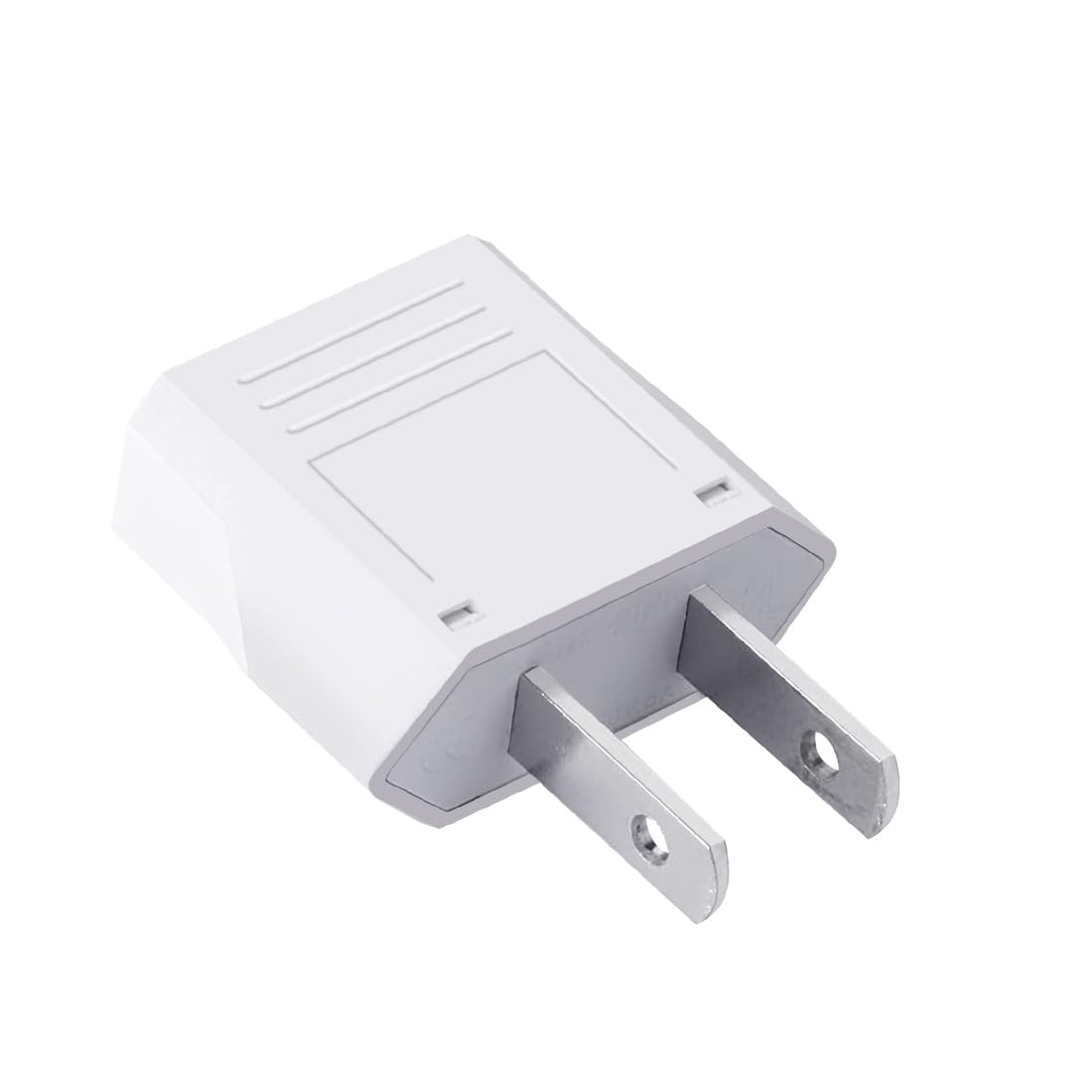 JORINDO US Travel Plug Adapters - 5 Pack Europe To USA Socket Converter (White)