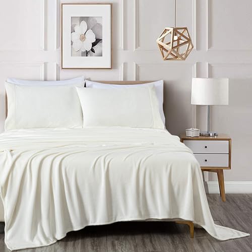 Chezmoi Collection Queen Microplush Fleece Sheet Set