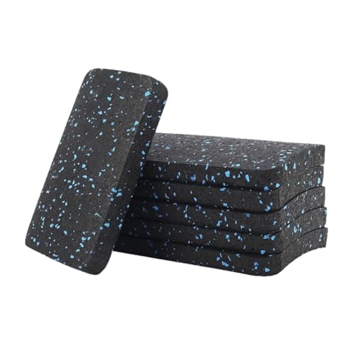 Tapete protector para piso de cinta de correr, multifuncional para equipo de ejercicio, pad antivibración para bicicletas de ejercicio, madera dura, 6 piezas miniatura 6