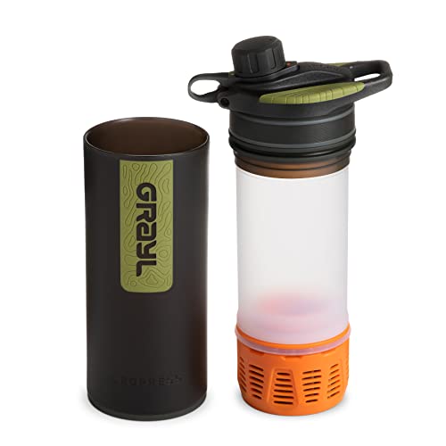 Grayl Geopress 24 Oz Water Purifier Bottle - Filter For Hiking, Camping, Survival, Travel (Black Camo) #TOP1