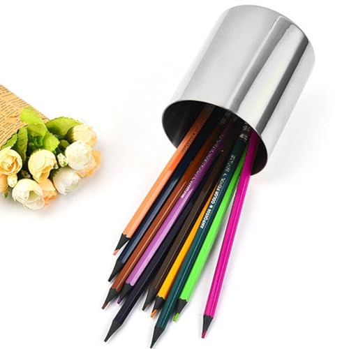 Support de pinceaux cosmétiques et pot à crayons en acier pour table de travail - 7
