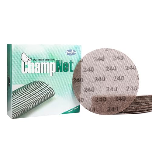 ChampNet Mesh Drywall 9 Inch Sanding Disc 240 Grit 25PCS, Sand Screen 9in Sandpaper Net Dust Free Hook and Loops Discs | Compatible with Radius 360 Drywall Sander | Ideal for Drywall, Floor, Putty Use