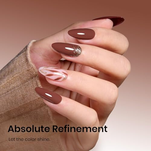 Image of Beetles Brown Gel Polish - Cocoa Luxe 15ML /0.51Fl Oz., Dark Brown Gel Nail Polish, Color-Matched Bottle, Soak-Off UV LED, Long-Lasting Holiday & Fall Nails Art for DIY Beginners & Salon Pros