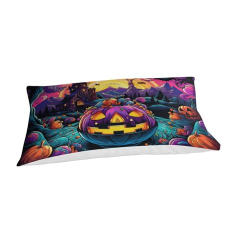 Housse de couette citrouille Halloween pour chambre d'enfant et ado