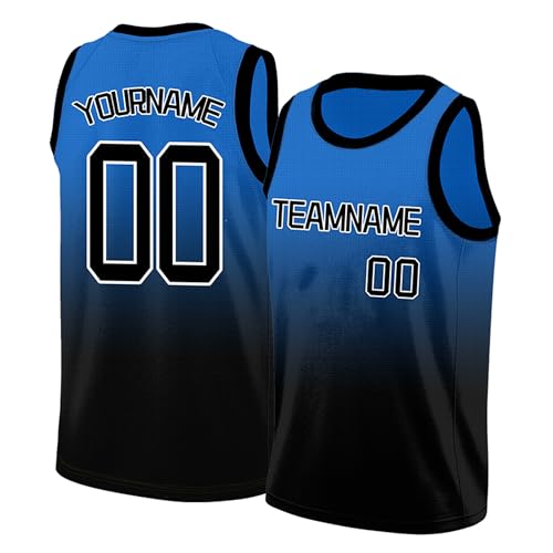 Image of Custom Basketball Jersey for Men - Personalized Name & Number, Embroidered or Printed, Athletic Shirt for Kids, Boys & Youth