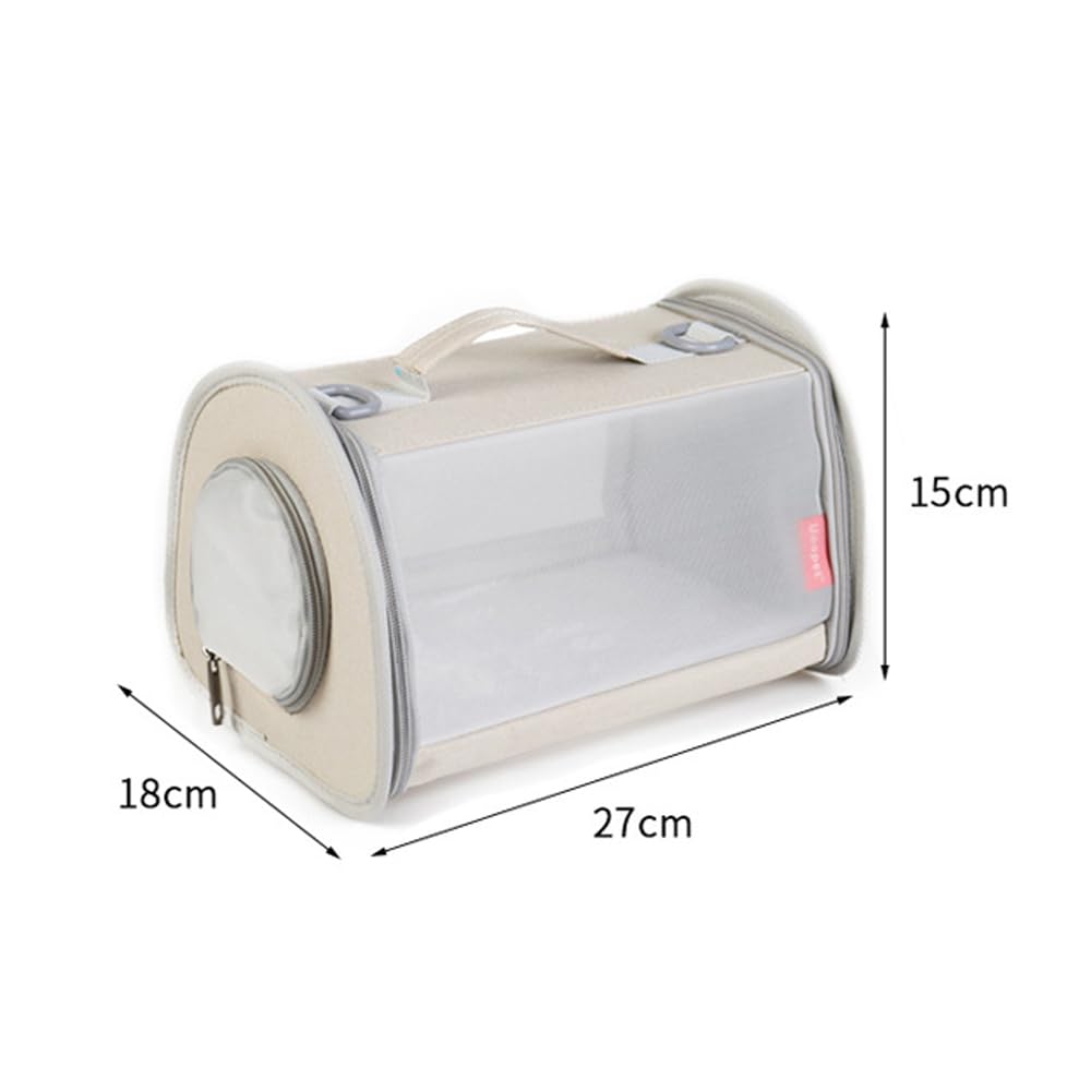Bolsa de Transporte para cobayas, portátil, Transpirable, para hámster, Color Blanco